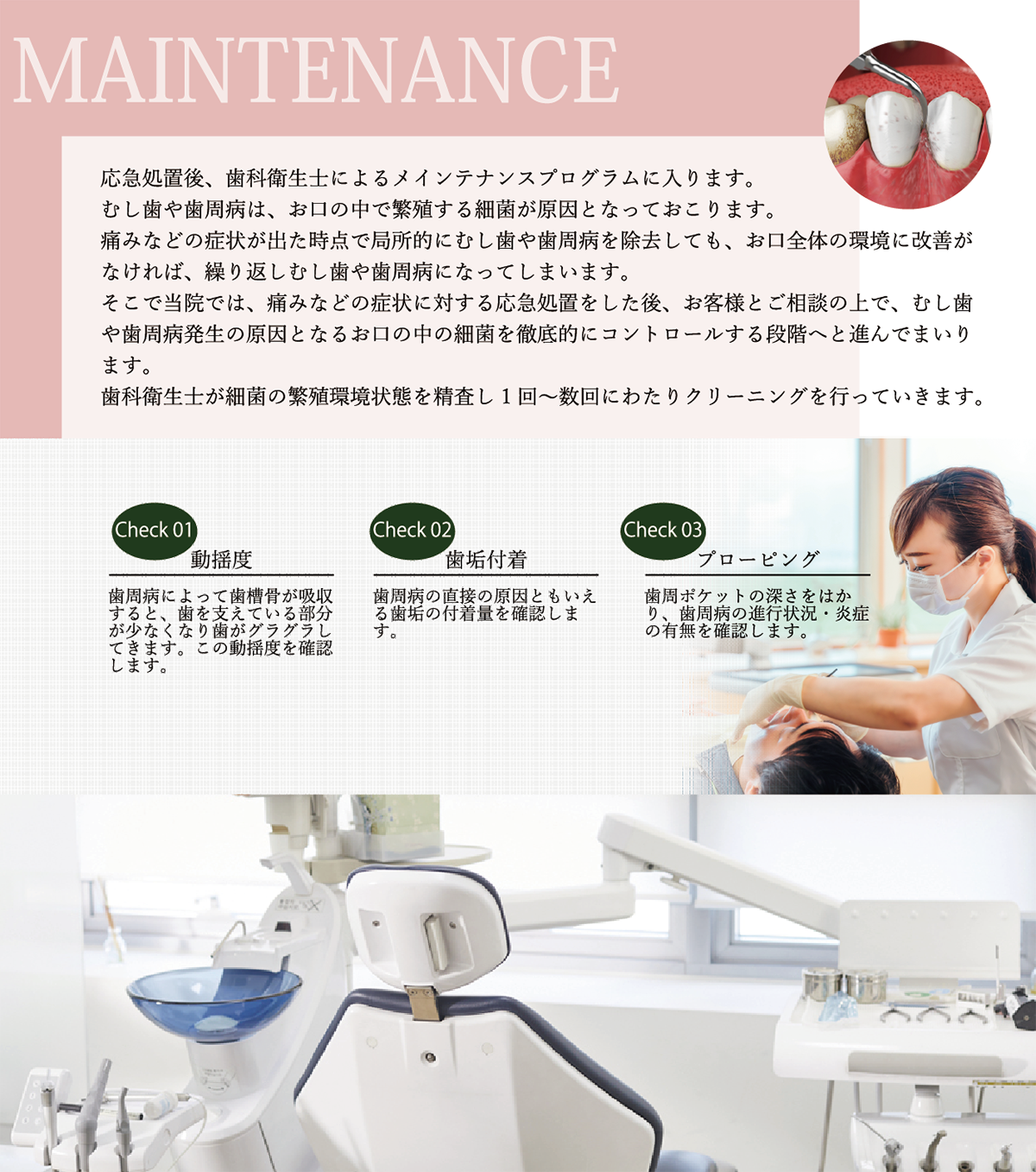 歯科衛生士によるメンテナンス